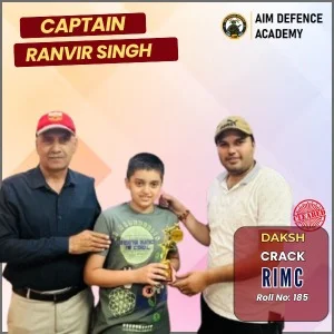 Daksh cracks RIMC with AIM Defence Academy guidance, awarded by Captain Ranvir Singh