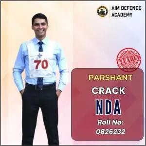Parshant cleared NDA exam at AIM Defence Academy