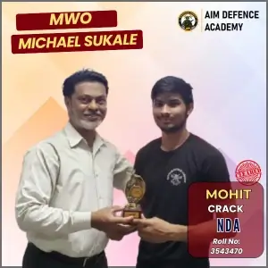 Mohit successfully cleared NDA through AIM Defence Academy guidance