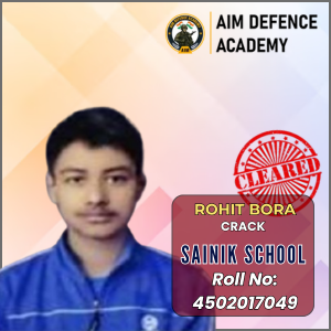 Rohit Bora cracked Sainik School exam from AIM Defence Academy